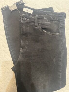 Kancan Frayed Hem Skinny Jeans
